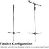 imageRockville RVMIC3 V2 Portable Adjustable Tripod Boom Mic Stand for Singers amp Musicians Quick Release Clutch Sturdy AllMetal 25465 Telescopic Boom Foldable 67 lbs