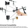 imageRockville RVMIC3 V2 Portable Adjustable Tripod Boom Mic Stand for Singers amp Musicians Quick Release Clutch Sturdy AllMetal 25465 Telescopic Boom Foldable 67 lbs