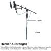 imageRockville RVMIC3 V2 Portable Adjustable Tripod Boom Mic Stand for Singers amp Musicians Quick Release Clutch Sturdy AllMetal 25465 Telescopic Boom Foldable 67 lbs