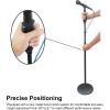 imageRockville RVMIC4 v2 Pro Mic Stand 88 lbs RoundBase QuickRelease Clutch HeavyDuty Steel Cable Clips for Studio and Stage Performers