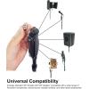 imageRockville RVMIC4 v2 Pro Mic Stand 88 lbs RoundBase QuickRelease Clutch HeavyDuty Steel Cable Clips for Studio and Stage Performers