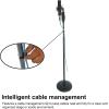imageRockville RVMIC4 v2 Pro Mic Stand 88 lbs RoundBase QuickRelease Clutch HeavyDuty Steel Cable Clips for Studio and Stage Performers