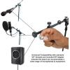 imageRockville RVMIC5 V2 Pro Audio Tripod Microphone Stand Telescopic Boom TabletPhone Holder Adjustable Steel Perfect for Studio amp Live PerformancesMic Stand