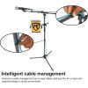 imageRockville RVMIC5 V2 Pro Audio Tripod Microphone Stand Telescopic Boom TabletPhone Holder Adjustable Steel Perfect for Studio amp Live PerformancesMic  PhoneTablet Stand