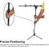 imageRockville RVMIC5 V2 Pro Audio Tripod Microphone Stand Telescopic Boom TabletPhone Holder Adjustable Steel Perfect for Studio amp Live PerformancesMic  PhoneTablet Stand