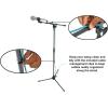 imageRockville RVMIC5 V2 Pro Audio Tripod Microphone Stand Telescopic Boom TabletPhone Holder Adjustable Steel Perfect for Studio amp Live PerformancesMic Stand