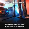 imageRockville RVMIC50 Portable Mic Stand with Boom 307504 Adjustable Height 30 Boom Lightweight Sturdy Steel Tubes Includes Carry Bag For DJs Musicians Recording and Performances