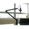 imageRockville Rg30 Rogan Stand 30 Pro Boom Arm Mic Stand Fixed Mount Desk Clamp Adjustable Height BuiltIn XLR Cable Foldable Aluminum Build For Podcasting And Streaming