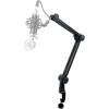 imageRockville Rg30 Rogan Stand 30 Pro Boom Arm Mic Stand Fixed Mount Desk Clamp Adjustable Height BuiltIn XLR Cable Foldable Aluminum Build For Podcasting And Streaming