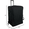 imageRockville SB15 v2 Rolling Travel Bag w Wheels Fits Most 15 DJ PA Speakers Telescopic Handle Durable Nylon Accessory Pockets for Mobile DJs and Event ProsBlack