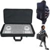 imageRockville SB15 v2 Rolling Travel Bag w Wheels Fits Most 15 DJ PA Speakers Telescopic Handle Durable Nylon Accessory Pockets for Mobile DJs and Event ProsBlack