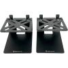 imageRockville SR4 Speaker Riser Stands Pair for 2 to 4 Desktop Home Speakers or Studio Monitors  DeCoupling Foam Pad 5Degree Tilt Metal AntiSlip Feet