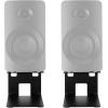 imageRockville SR4 Speaker Riser Stands Pair for 2 to 4 Desktop Home Speakers or Studio Monitors  DeCoupling Foam Pad 5Degree Tilt Metal AntiSlip Feet