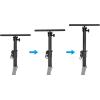 imageRockville ZLS Laptop Stand Attachment for ZStands 12 inch x 95 inch Tray  Adjustable Height amp 075 degree Tilt Silicone AntiSlip Pad Fits 35mm x 35mm Square Tube