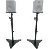 imageRockville Pair RVSM5 White Adjustable Studio Monitor Speaker Stands Height 3352in FoamPadded Tray Cable Management for Studio Recording and Home AudioBlack