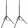 imageRockville Pair RVSS3 V2 Tripod DJ PA Speaker Stands Air Assist Lowering 4781 AllMetal Adjustable Height 130 lb Capacity Portable with Travel Bag for DJs and Live Events