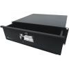 imageRockville RDR3U 3U Rack Drawer Locking with 2 Keys 16Gauge Steel Fits 19 Rack Smooth Rail Operation Recessed Handle Black Powder Coated Perfect for DJs Studios amp Live Sound