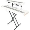 imageRockville RKS42X 2Tier XStand Keyboard DJ Stand Quick Release Adjustable Height Crossbar Support 360 degree Rotating Tier HeavyDuty Steel Frame for Stage Studio and Home Use