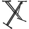 imageRockville RKSAIR Keyboard Stand Gas Spring Adjustable 2238in Hydraulic OneButton Folding Double XStyle 110lb Capacity