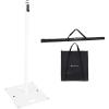 imageRockville RLF2 10 Ft MultiPurpose SpeakerLightingProjector Stand FlatBase Air Cushion System Tiltable Projector Tray for DJs and Event ProfessionalsWhite