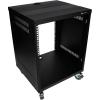 imageRockville RR12U 12U Live SoundRecording Studio Rack Case with Wheels Reversible Rack Rails Front amp Rear Mounting Cable Management Ports 440lb Capacity12U
