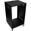 imageRockville RR16U 16U Live SoundRecording Studio Rack Case with Wheels Reversible Rack Rails Front amp Rear Mounting Cable Management Ports 440lb Capacity16U