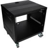 imageRockville RR6U 6U Live SoundRecording Studio Rack Case with Wheels Reversible Rack Rails Front amp Rear Mounting Cable Management Ports 440lb Capacity8U