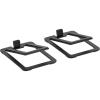imageRockville SR3 Low Profile Speaker Riser Stands Pair for 2 to 4 Desktop Home Speakers or Studio Monitors  DeCoupling Foam Pad 16Degree Tilt Metal AntiSlip Feet
