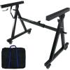 imageRockville Z40W ZStyle Pro Keyboard Stand Adjustable Height and Width Lockable Wheels Foldable with Carrying Bag for Musicians and Live Performances