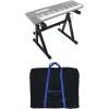 imageRockville Z50 ZStyle Pro Keyboard Piano Stand Adjustable Height and Width Headphone Hook Fits 5488 Keys  Includes Travel Bag