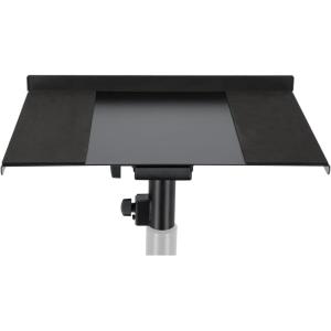 imageRockville ACCP Projector Shelf for 35MM Pole Moust Speaker Stands 11x1575 40 lb Capacity 360 Rotation 90 Tilt Safety Straps Included Perfect for DJs Presentations amp Outdoor Movies