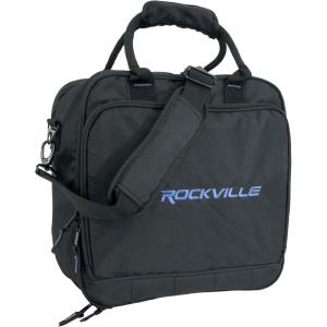 imageRockville MB1313 DJ Gear Mixer Bag Case 13 x 13 x 6 Inches DualLayer Foam Padding YKK Zippers Front Pocket Adjustable Strap for Mixers Controllers FX Pedals