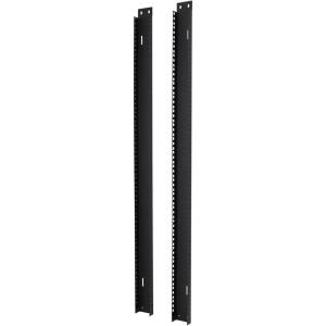imageRockville RAIL24U 24U Reversible Rack Rails M5 CircleSquare Screw Holes Upgrade for 6U Rack 444 x 228 x 102 Durable Steel Quick amp Secure Gear Installation22U