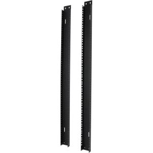 imageRockville RAIL24U 24U Reversible Rack Rails M5 CircleSquare Screw Holes Upgrade for 6U Rack 444 x 228 x 102 Durable Steel Quick amp Secure Gear Installation20U