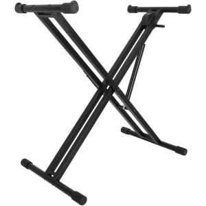 imageRockville RKSAIR Keyboard Stand Gas Spring Adjustable 2238in Hydraulic OneButton Folding Double XStyle 110lb Capacity