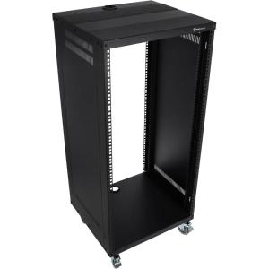 imageRockville RR22U 22U Live SoundRecording Studio Rack Case 440lb Load Front amp Rear Rack Rails Reversible ThreadedSquare Hole Rails 3 Locking Caster Wheels Steel Construction