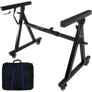 imageRockville Z40W ZStyle Pro Keyboard Stand Adjustable Height and Width Lockable Wheels Foldable with Carrying Bag for Musicians and Live Performances