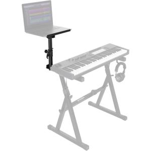 imageRockville ZLS Laptop Stand Attachment for ZStands 12 inch x 95 inch Tray  Adjustable Height amp 075 degree Tilt Silicone AntiSlip Pad Fits 35mm x 35mm Square Tube