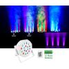 imageRockville Battery PAR 50 Bundle 4 White Rechargeable LED DMX DJ Club Wash UpLights with Remote RLB30 Bag for 4 Slim Par Lights Controller amp Accessories 5Items