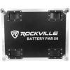 imageRockville Battery PAR 50 Bundle 8 Black 2 White Rechargeable LED DMX DJ Wash Lights Charging Road Case 11Items