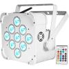 imageRockville Best PAR 60 White Bundle 2 RGBWAUV Battery Powered Wireless DMX Wash Par Lights RLB40 Padded Travel Bag 3Items