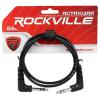 imageRockville RCTR103RRB 3ft 14 TRS Right Angle Cable 100 Copper Durable PVC TangleFree HighFidelity Audio for Musicians and Studios