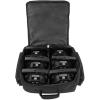 imageRockville RockPAR50 Bundle 6 LED RGB Compact Par Can DMX Wash Lights White RLBP6 Padded Backpack for 6 Par Lights 7Items