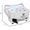 imageRockville RockPAR50 Bundle 6 LED RGB Compact Par Can DMX Wash Lights White RLBP6 Padded Backpack for 6 Par Lights 7Items