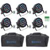 image6 Rockville Battery PAR 50 Rechargeable LED DMX DJ Wash UpLightsRemotesBags