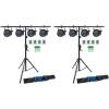 imageRockville Battery PAR 50 Bundle 8 Rechargeable LED DMX Wash UpLights 2 RVCS2 HeavyDuty Crankup Tripod Stands with Bag 2 RCS52 Universal Lighting Cross Bars Adjustable 575 ft 12Items