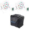 imageRockville Battery PAR 50 White Bundle 2 White Rechargeable LED DMX DJ Wash Uplights with Remote RLB90 Universal Travel Bag Fits 2 Par Lights with Controller and Cables 3Items