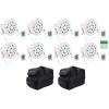 imageRockville Battery PAR 50 White Bundle 8 Rechargeable LED DMX DJ Wash Up Lights with Remotes 2 RLB30 Travel Bags for Events and Clubs 10 Items