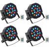 imageRockville Best PAR 50 24W Rechargeable Par Can Wash Light Wireless DMX 6in1 RGBWAUV LEDs 4400mAh Battery for DJs and Event Lighting 4Piece