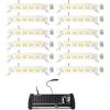 imageRockville Best Strip 60 Bundle 12 Rechargeable White Wash Light Bars with Wireless DMX RGBWA UV ROCKFORCE W4 384 Channel DMX Lighting Controller with MIDI 13Items